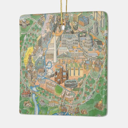 Washington DC Geïllustreerd Ornament (Links)