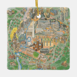 Washington DC Geïllustreerd Ornament