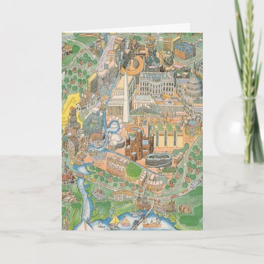 Washington DC geïllustreerde weergave Kaart (Voorkant)