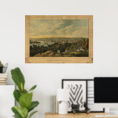 Washington DC Georgetown Antiek Panoramic Map Poster (Thuiskantoor)