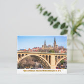 Washington DC Georgetown met Bridge Briefkaart (Staand voorkant)