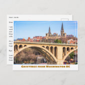 Washington DC Georgetown met Bridge Briefkaart (Voorkant / Achterkant)