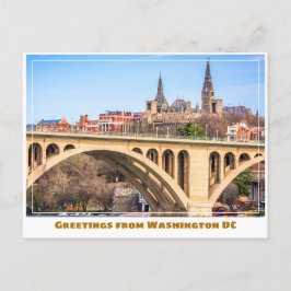 Washington DC Georgetown met Brug Briefkaart