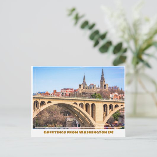Washington DC Georgetown met brug Briefkaart (Staand voorkant)