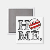 Washington DC Glimlachende vlag Huis Magneet (Voorkant / Achterkant)