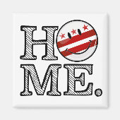 Washington DC Glimlachende vlag Huis Magneet (Voorkant)