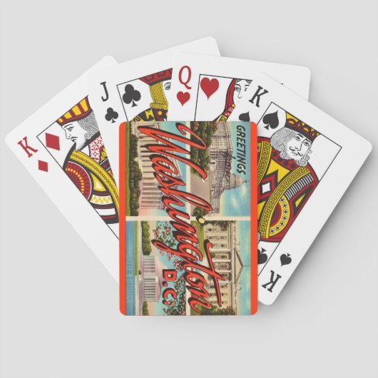 Washington DC Groet Kaartspel Pokerkaarten (Achterkant)