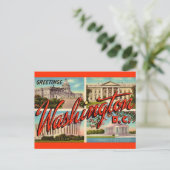 Washington DC Groeten Ansichtkaart Briefkaart (Staand voorkant)