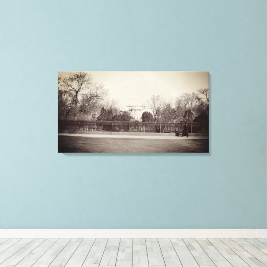 WASHINGTON DC HET WITTE HUIS 1919  FOTO CANVAS AFDRUK (Insitu (Houten vloer))