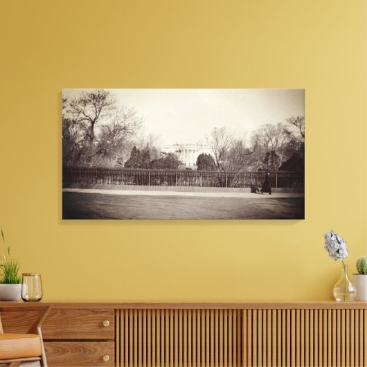 WASHINGTON DC HET WITTE HUIS 1919  FOTO CANVAS AFDRUK (Insitu (Woonkamer))