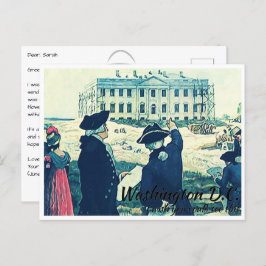 Washington DC Het Witte Huis construeren Briefkaart