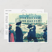 Washington DC Het Witte Huis construeren Briefkaart (Voorkant / Achterkant)