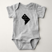 Washington DC Home Grown | Status bewerkbare kleur Romper (Voorkant)