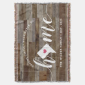 Washington DC Home Town Personalized Wood look Deken (Voorkant Verticaal)