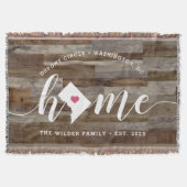 Washington DC Home Town Personalized Wood look Deken (Voorkant)