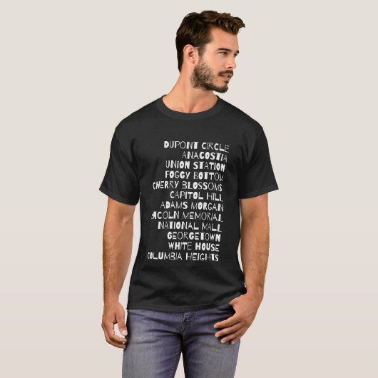 Washington DC Hometown T-shirt (Voorkant volledig)