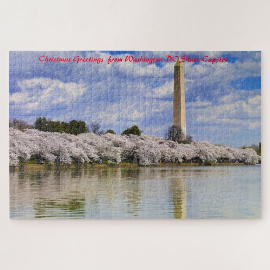 Washington DC. Hoofdstad.Kerstgroeten Legpuzzel (Horizontaal)