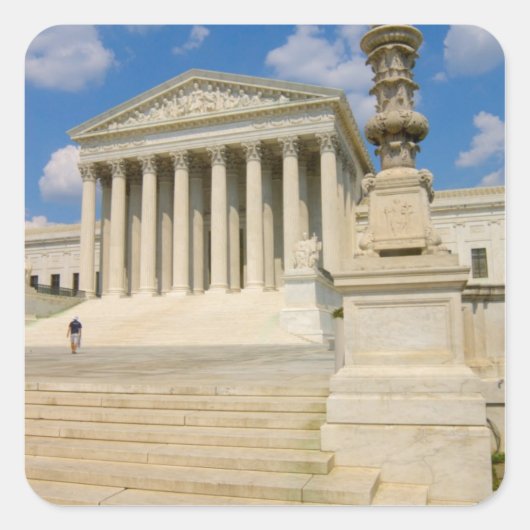Washington, DC, Hooggerechtshof Building Vierkante Sticker (Voorkant)