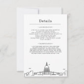 Washington DC Huwelijk | Gastdetails Kaart (Voorkant)
