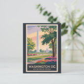 Washington DC Illustration Travel Art Vintage Briefkaart (Staand voorkant)