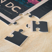 Washington DC Illustration Travel Art Vintage Legpuzzel (Zijkant)