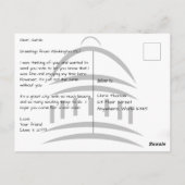 Washington DC Impressionistisch Amerikaans Capitol Briefkaart (Achterkant)