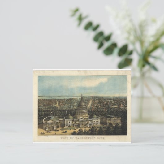Washington DC in 1871 Briefkaart (Staand voorkant)