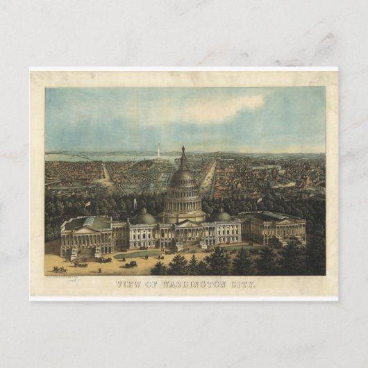 Washington DC in 1871 Briefkaart (Voorkant)
