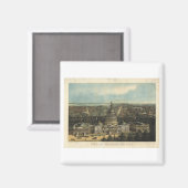 Washington DC in 1871 Magneet (Voorkant / Achterkant)