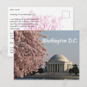 Washington DC in de lente Wenskaart Briefkaart (Voorkant / Achterkant)
