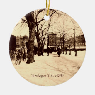 Washington DC in sneeuwkerstdecoratie Keramisch Ornament