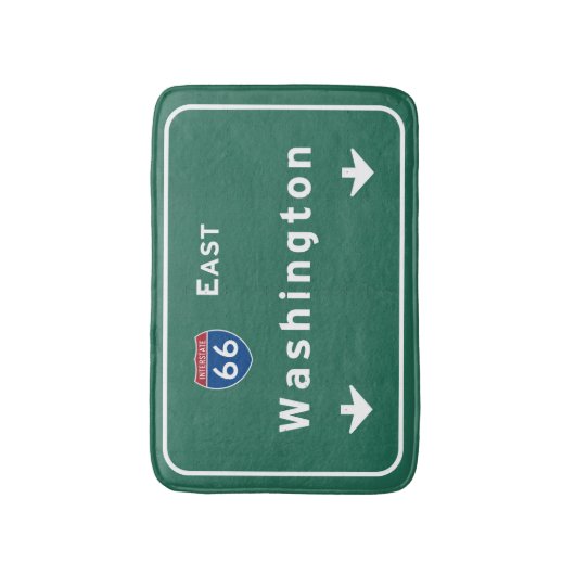 Washington DC Interstate Highway Freeway Road : Badmat (Voorkant Verticaal)