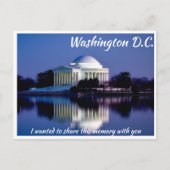Washington DC Jefferson Memorial bij schemer ansic Briefkaart (Voorkant)