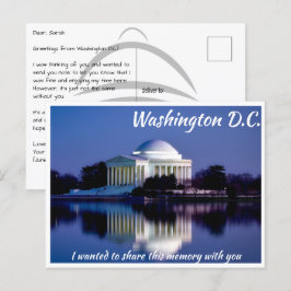Washington DC Jefferson Memorial bij schemering an Briefkaart