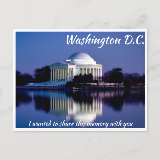 Washington DC Jefferson Memorial bij schemering an Briefkaart (Voorkant)