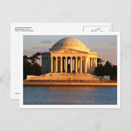 Washington DC Jefferson Memorial Briefkaart (Voorkant / Achterkant)