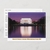 Washington DC Jefferson Memorial met Cherry Tree Briefkaart (Voorkant / Achterkant)