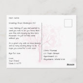 Washington DC Jefferson Memorial met Kersenbloesem Briefkaart (Achterkant)