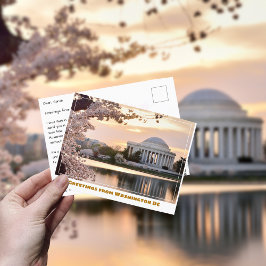 Washington DC Jefferson Memorial met Kersenboom Briefkaart