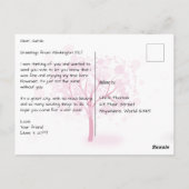 Washington DC Jefferson Memorial met Kersenboom Briefkaart (Achterkant)