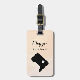 Washington DC Kaart Bagage Label, Trouwfeest Bagagelabel