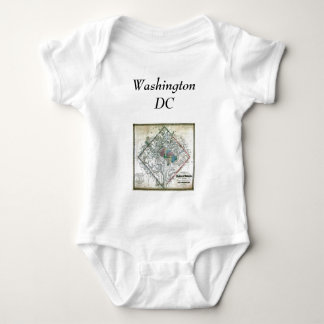 Washington DC-kaart en vlag Romper