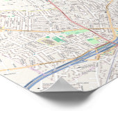 Washington, DC kaart van 40 inch met details op st Poster (Hoek)