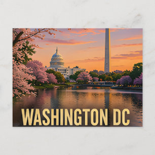 Washington DC Kersenbloesem Monument Skyline Briefkaart