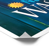 Washington DC Kunst Reisposter Lincoln Memorial Poster (Hoek)