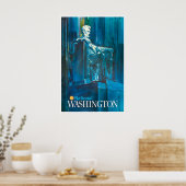 Washington DC Kunst Reisposter Lincoln Memorial Poster (Keuken)