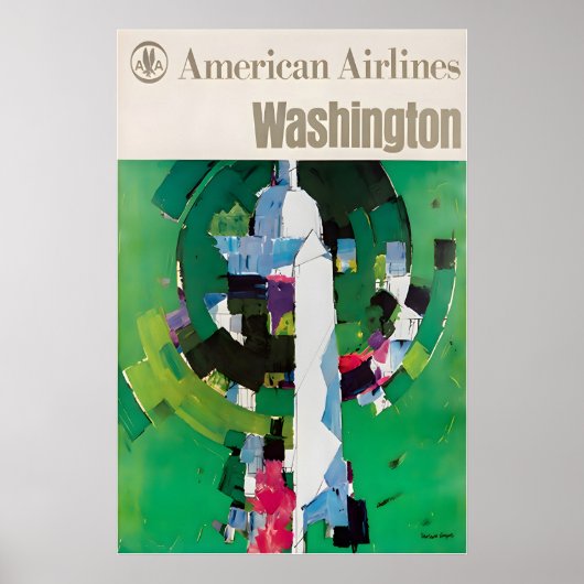 Washington DC Kunstprint Amerikaanse Reisposter Poster (Voorkant)