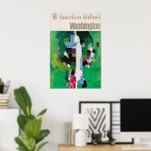 Washington DC Kunstprint Amerikaanse Reisposter Poster (Thuiskantoor)