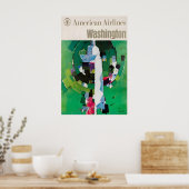 Washington DC Kunstprint Amerikaanse Reisposter Poster (Keuken)