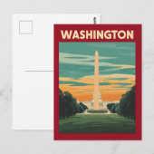 Washington DC Landmark Briefkaart (Voorkant / Achterkant)
